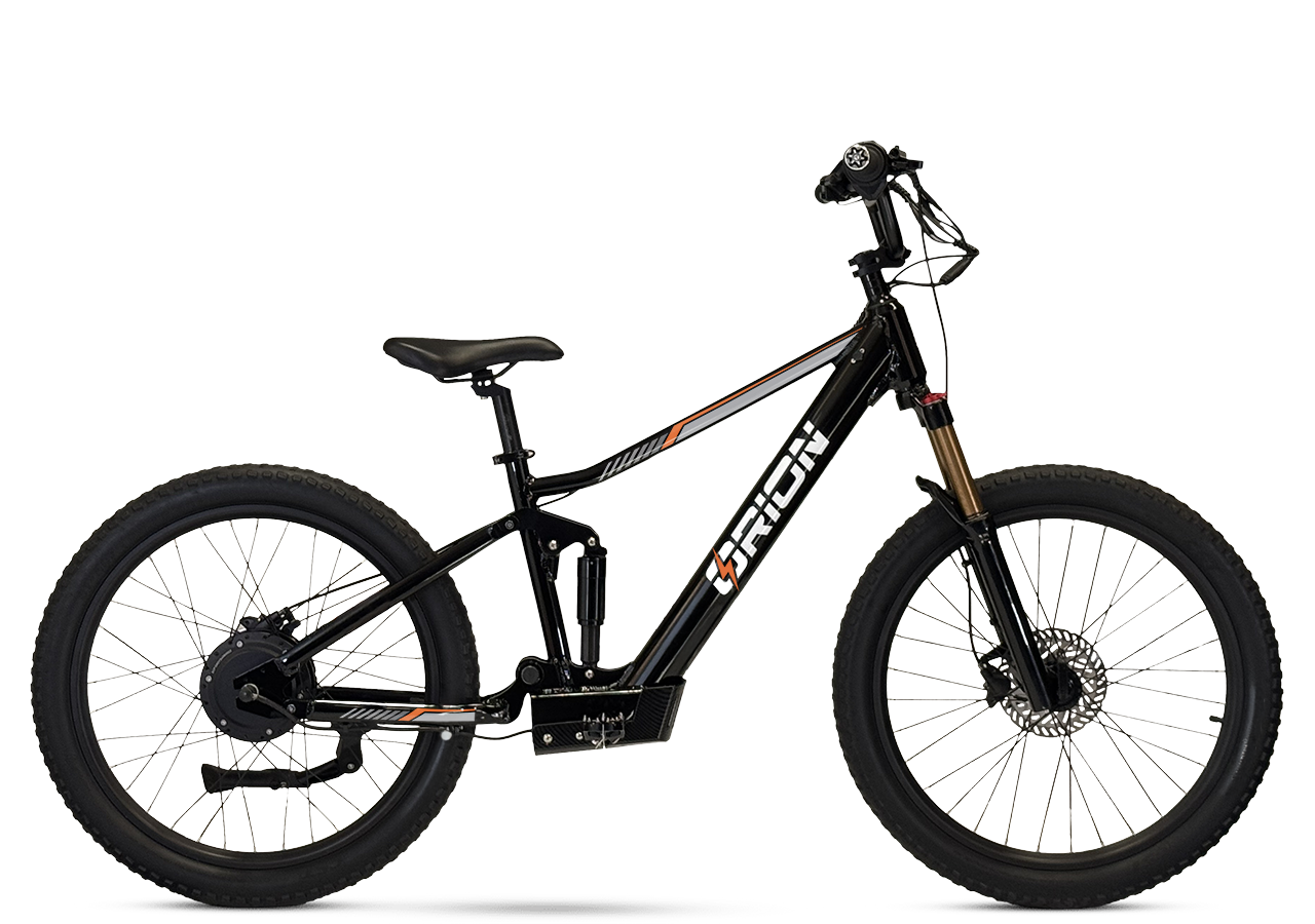 ORION e24x (2025) Electric Balance Bike - NEW SIZE - Full Suspension