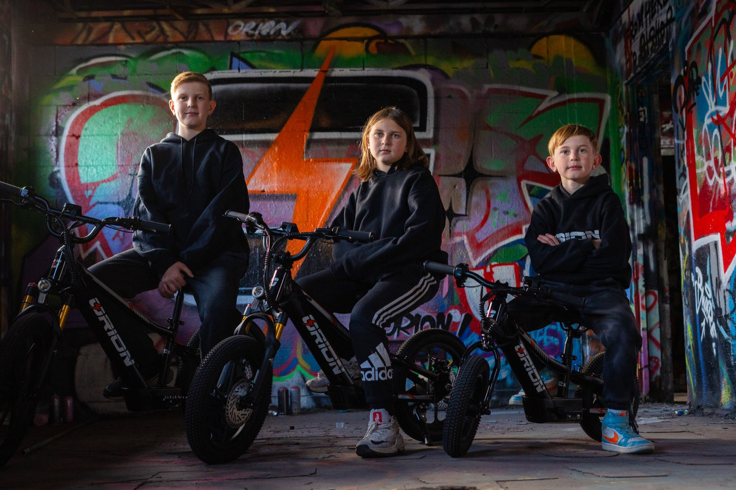 Young riders with their Orion bikes