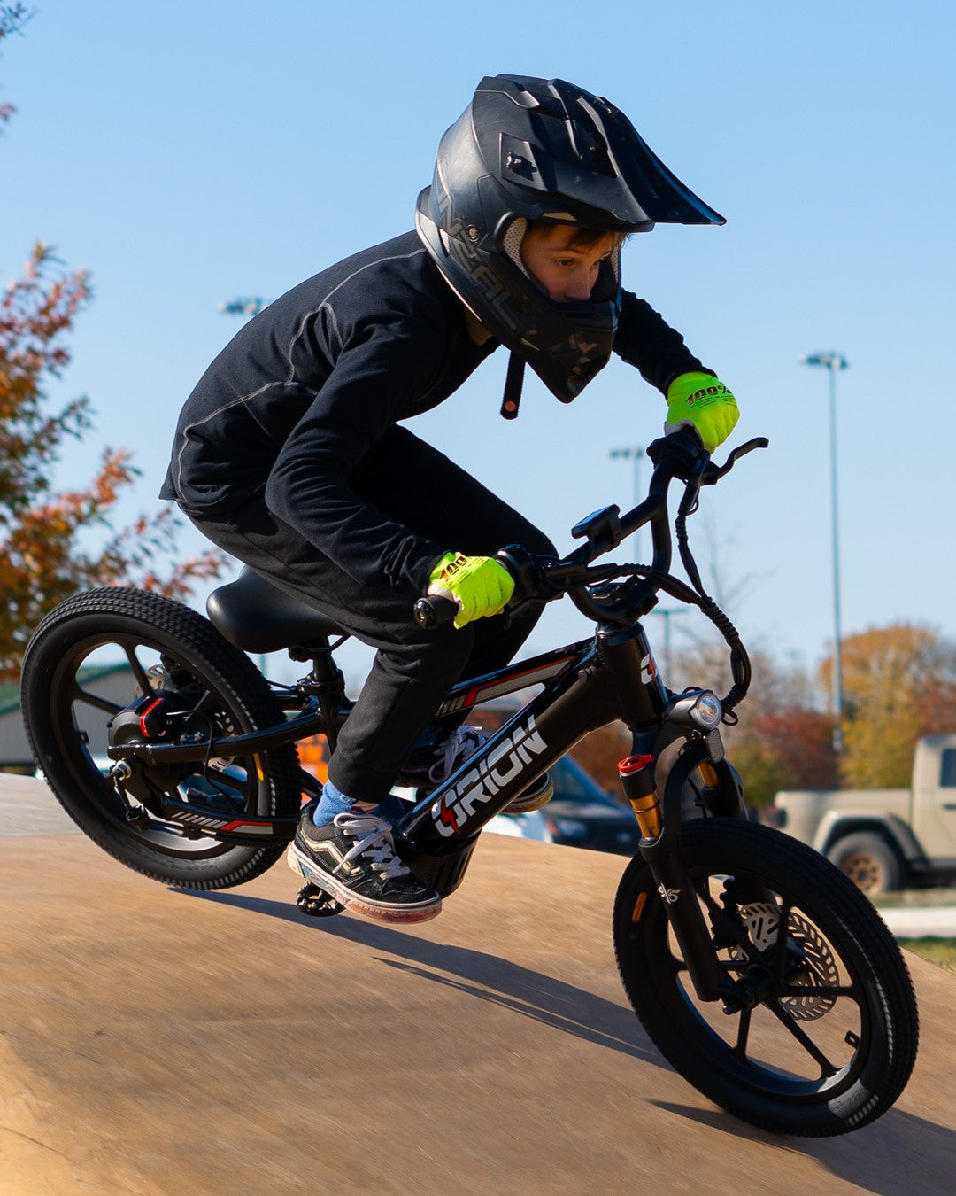 Kid riding an Orion e20x
